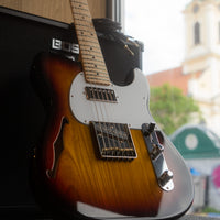 G&L ASAT Classic Bluesboy Semi-Hollow 3-Tone Sunburst MP