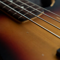 Vintage V74 ICON Fretless, Distressed Sunset Sunburst