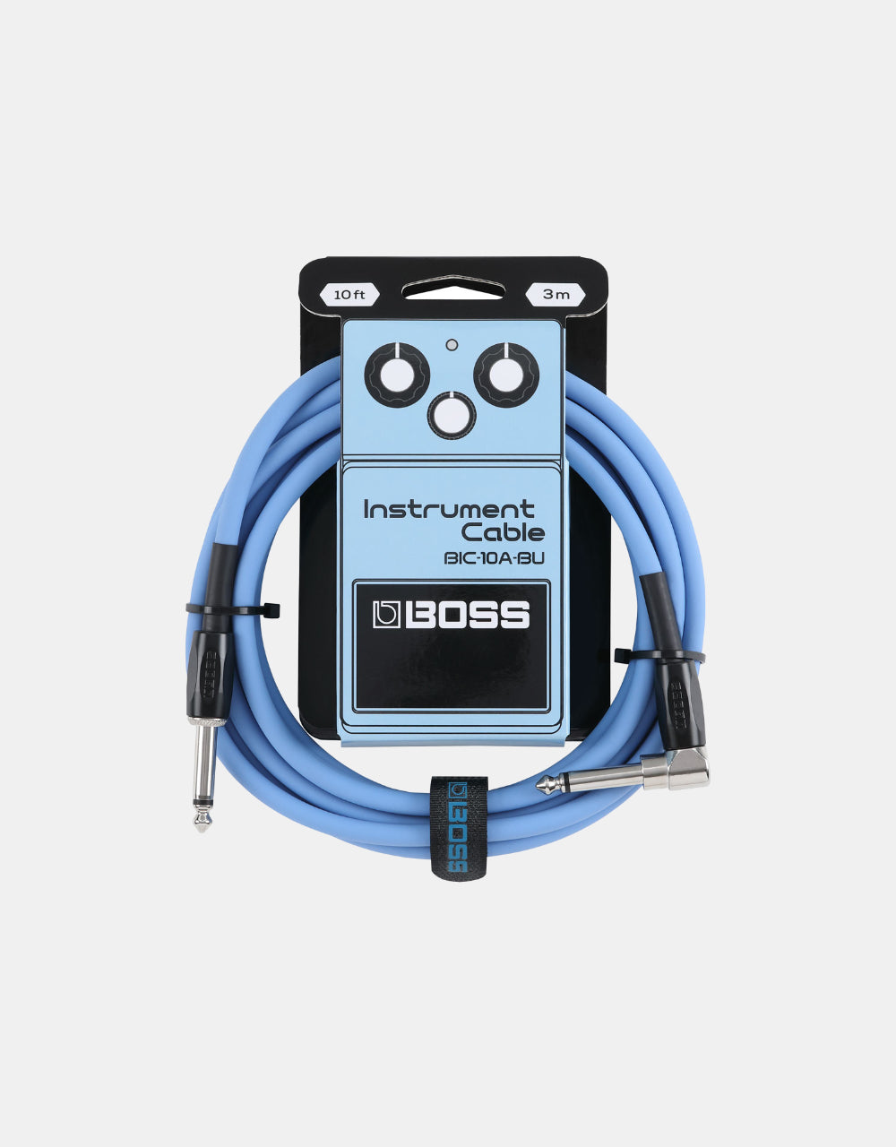 BOSS BIC-10A Blue, 3m Instrument Cable, Straight/Angle