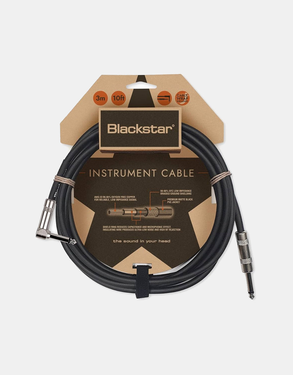 Blackstar 3m (10ft) Instrument Cable Straight/Angle