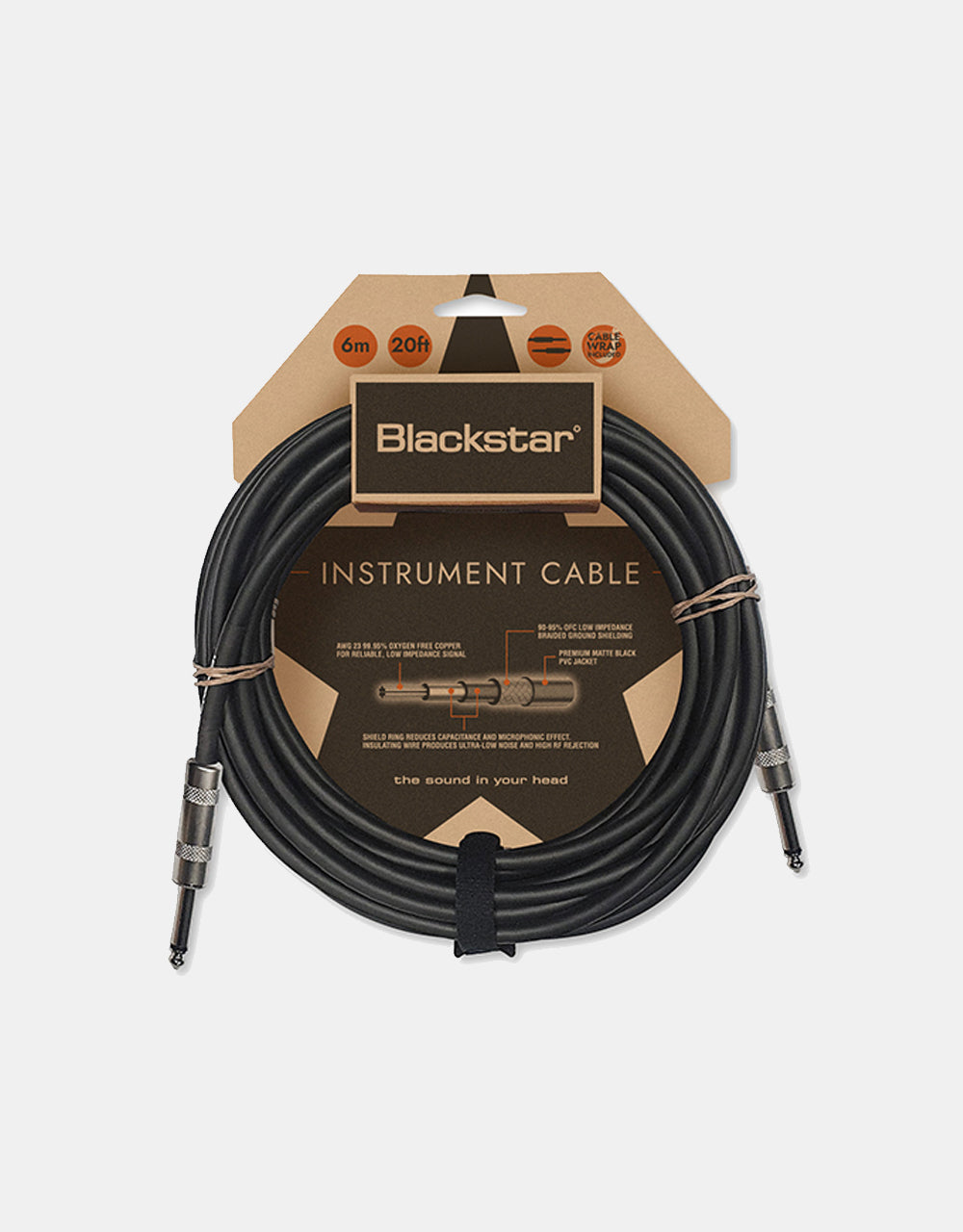Blackstar 6m (20ft) Instrument Cable Straight/Straight