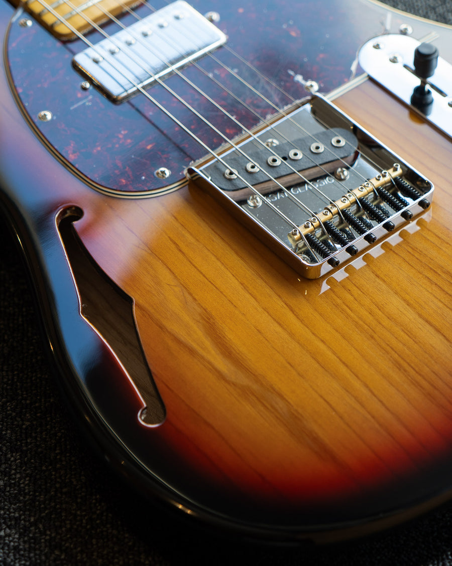 G&L Tribute ASAT Classic Bluesboy Semi-Hollow 3-Tone Sunburst MP SF