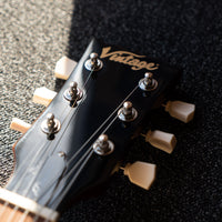 Vintage V100AFD Reissued Left-Handed, Flamed Amber