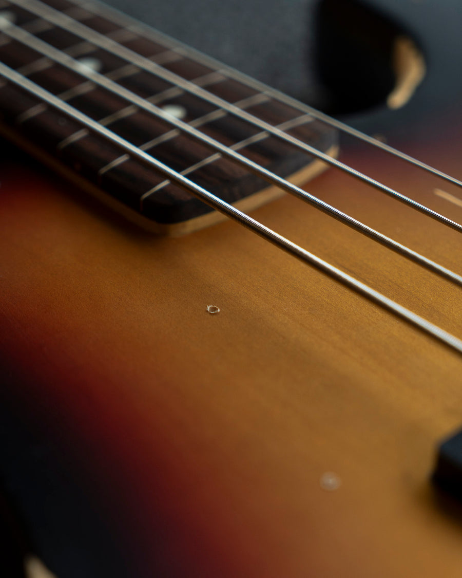 Vintage V74 ICON Fretless, Distressed Sunset Sunburst