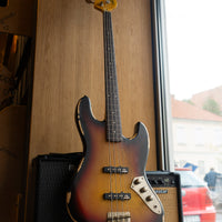 Vintage V74 ICON Fretless, Distressed Sunset Sunburst