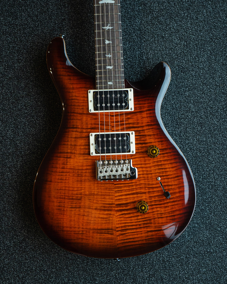 PRS SE Custom 24, Orange Tiger Smokeburst
