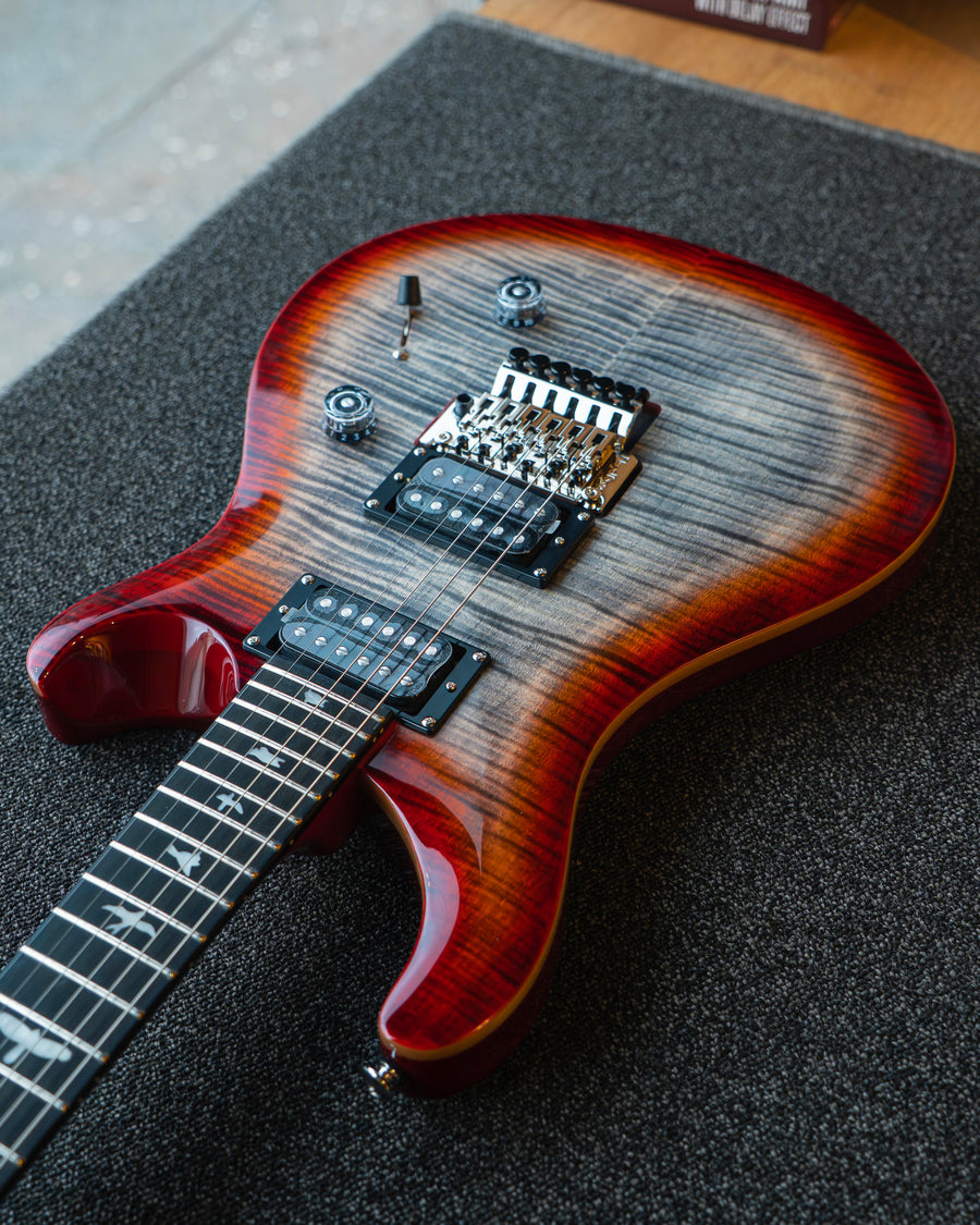 PRS SE Custom 24 Floyd, Charcoal Cherry Burst