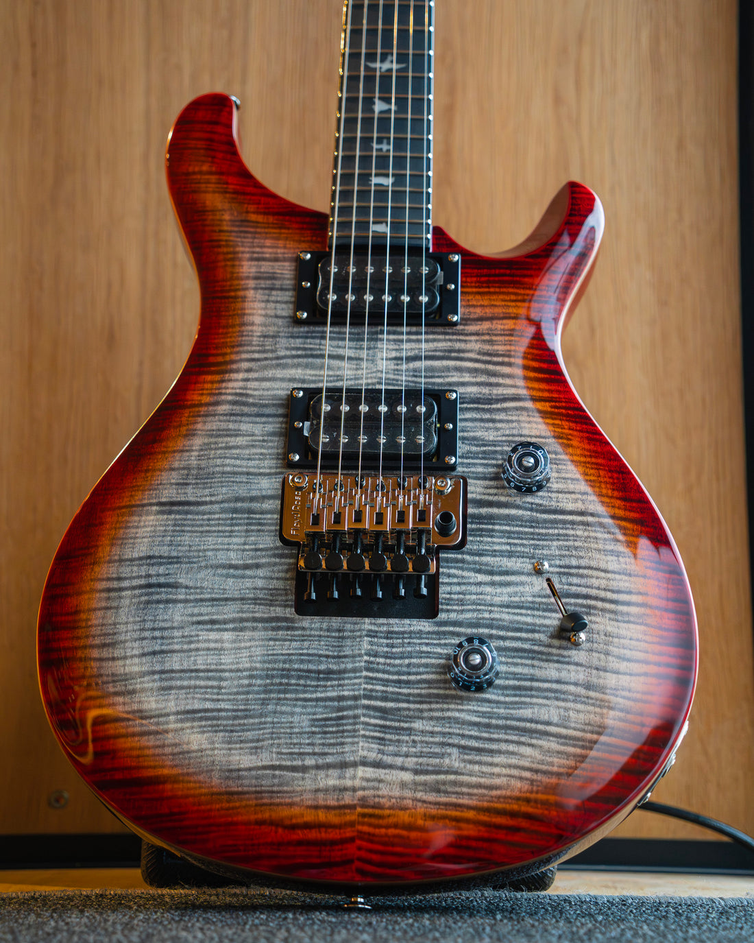 PRS SE Custom 24 Floyd, Charcoal Cherry Burst