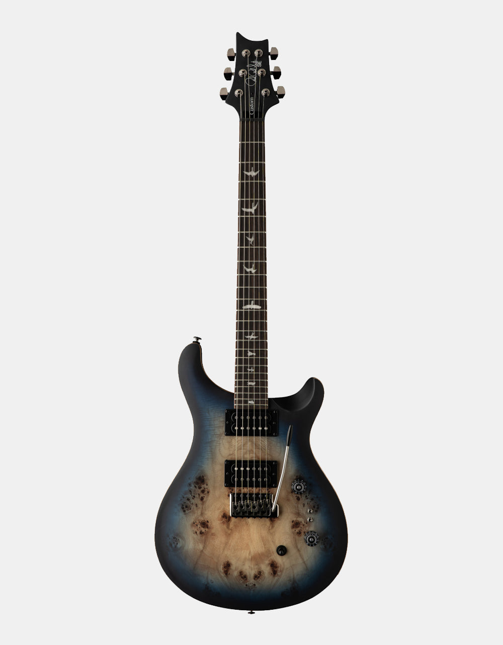 PRS SE Custom 24-08, Poplar Burl LTD, Lake Blue Midnight Burst