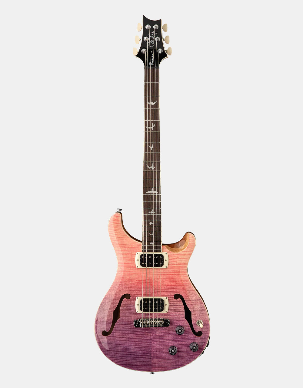 PRS SE Ed Sheeran [Flat Back Hollowbody I  Baritone Piezo], Pink Ombre