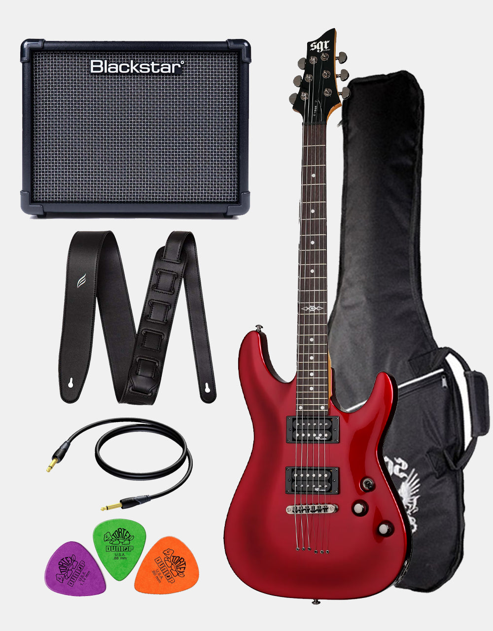 Schecter SGR C-1 Red, Rock Guitar Set+