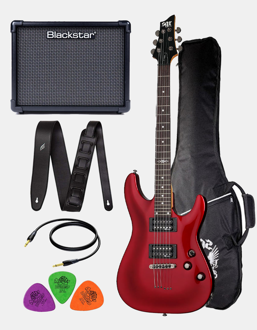 Schecter SGR C-1 Red, Rock Guitar Set+