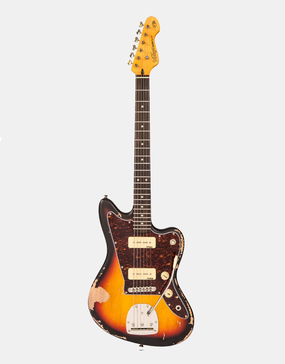 Vintage V65 ICON Vibrato, Distressed Tobacco Sunburst